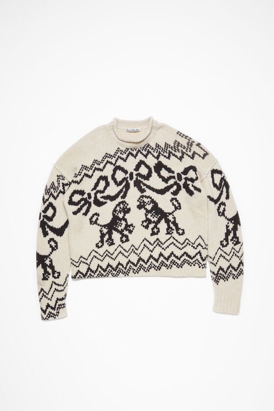 FN-WN-KNIT000818, White/black