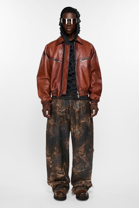 Acne Studios 2023 Distressed Monogram Coating, Brown, 2000x